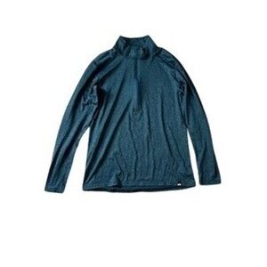 REI Coop Mens Long Sleeve 1/4 Zip Pullover Shirt Teal men's Medium‎